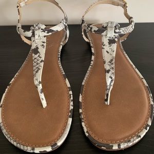 Snake print sandals